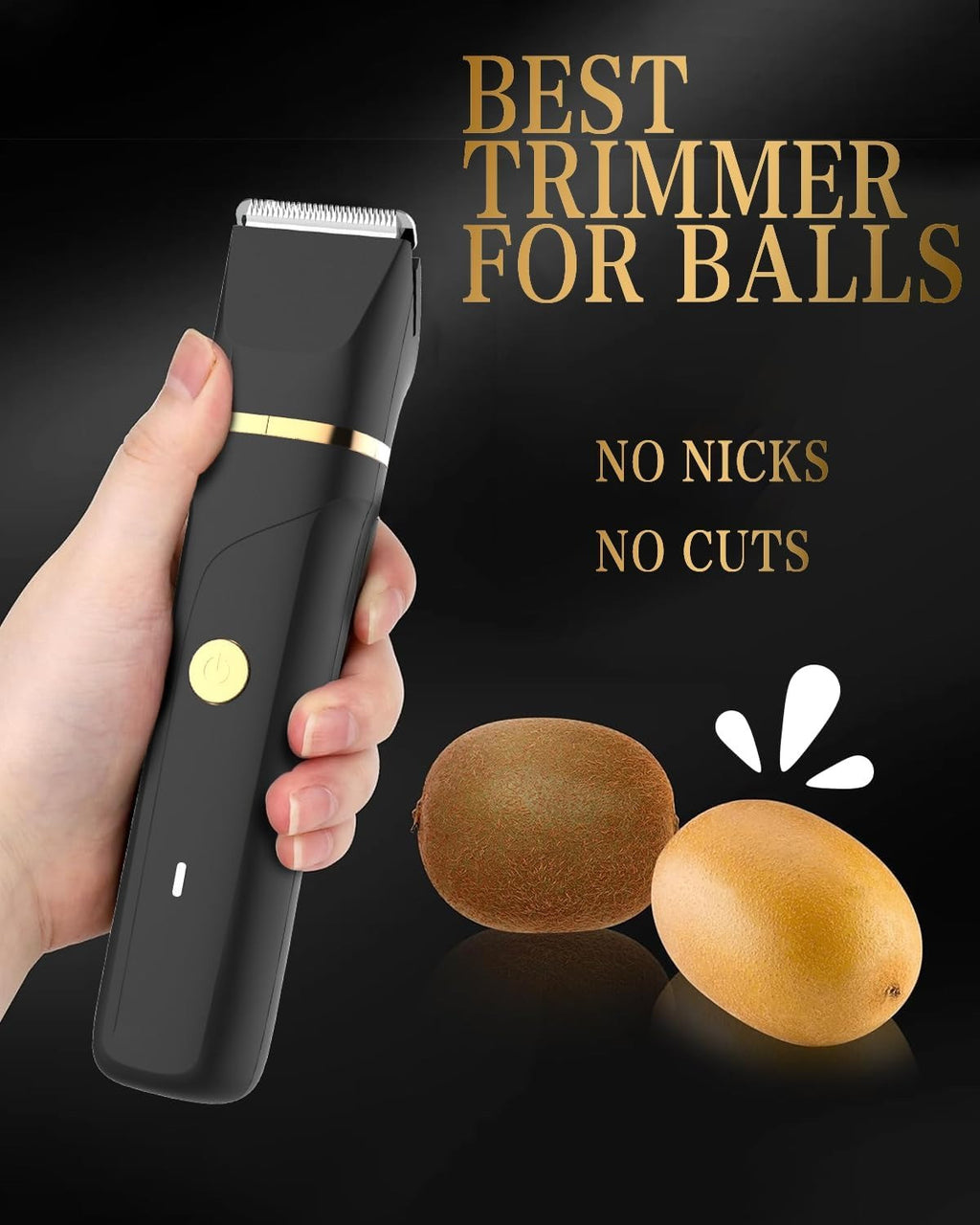 Men's 3-in-1 Waterproof Body Hair Trimmer with Ceramic Blades and Multiple Attachments