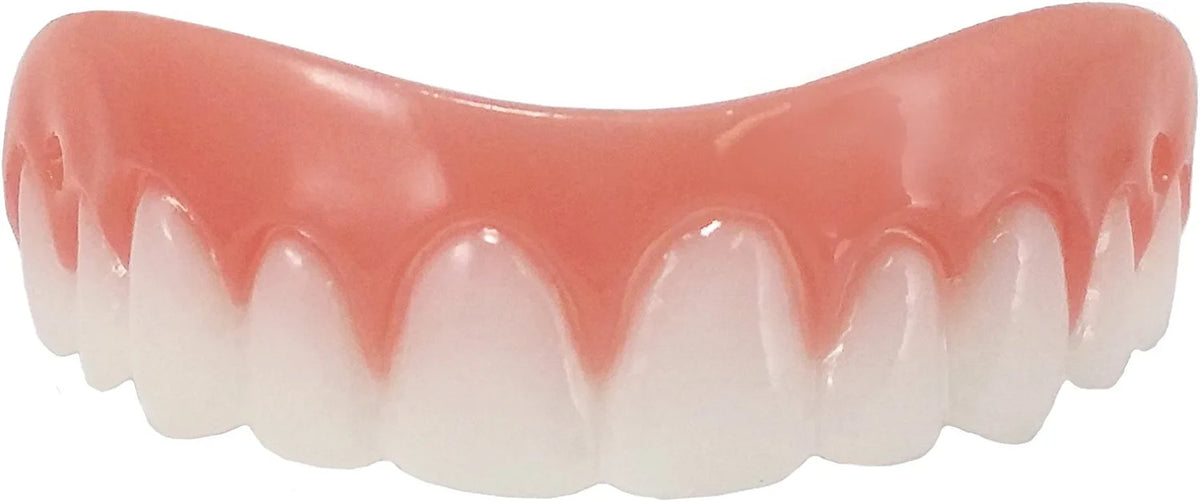 Bright White Upper Veneer Cosmetic Teeth - Comfort Fit Flex Press-On Smile