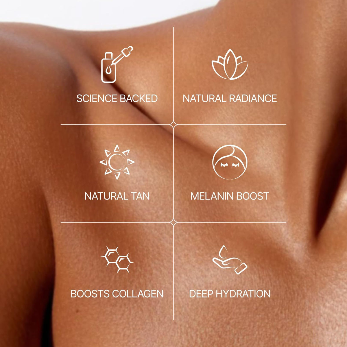 Drinkable Sunless Tanning Drops - Natural, Vegan, Gradual Glow 50ML