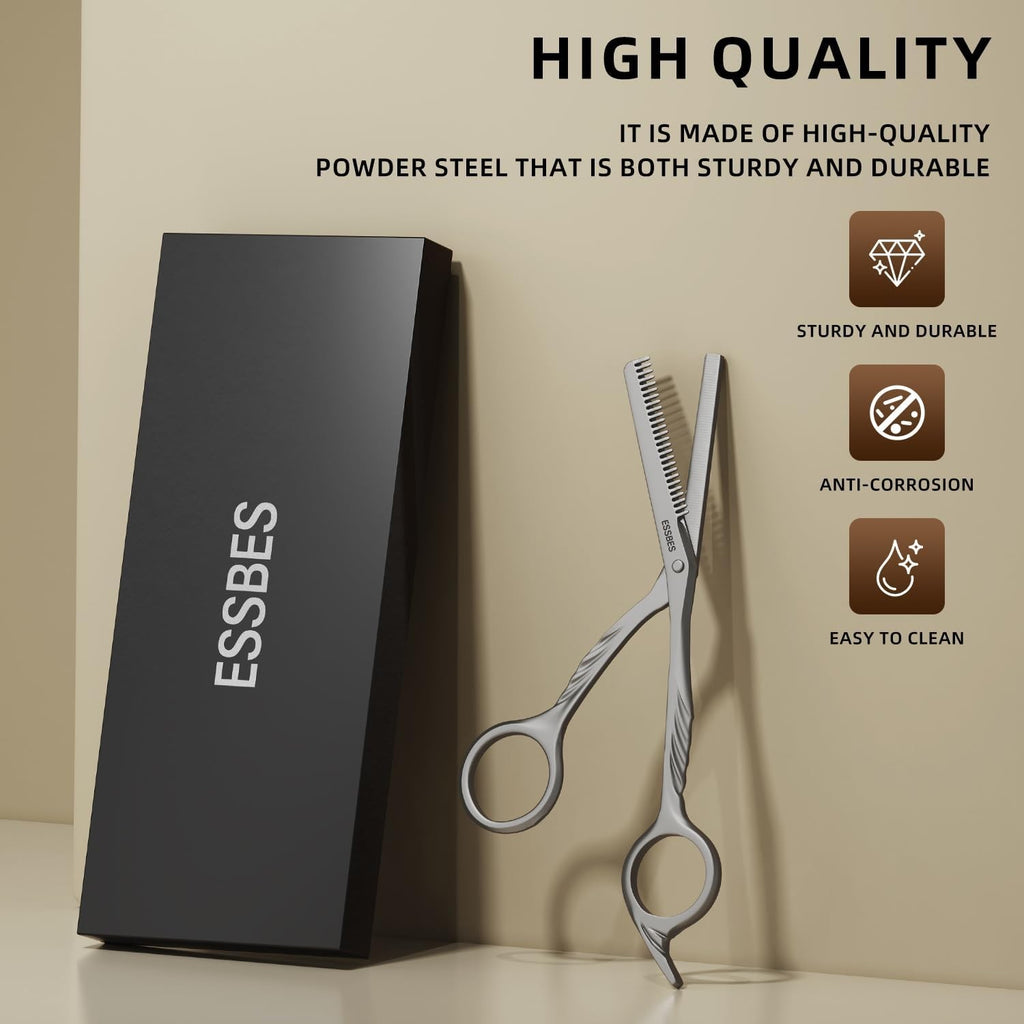 Beard Scissors with Comb - Mustache, Eyebrow Grooming Kit, Precise Trimming