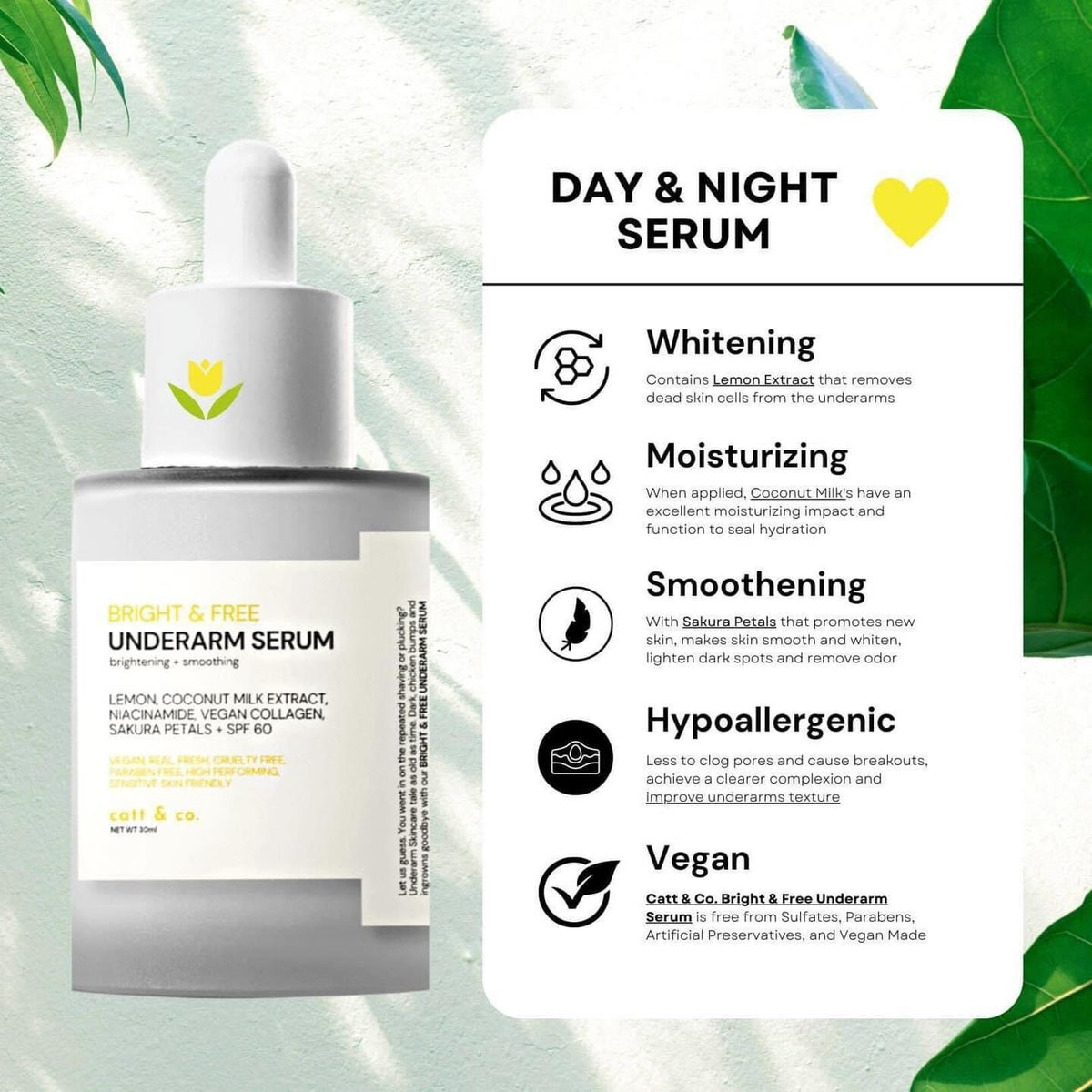 Underarm Brightening Serum with Niacinamide & Vegan Collagen - 30ml