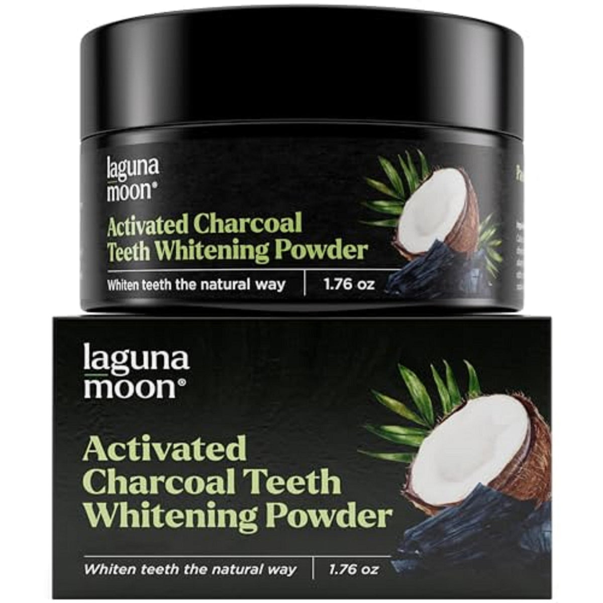 Charcoal Powder - Natural Fluoride-Free Toothpaste with Spearmint - Brighten Smile
