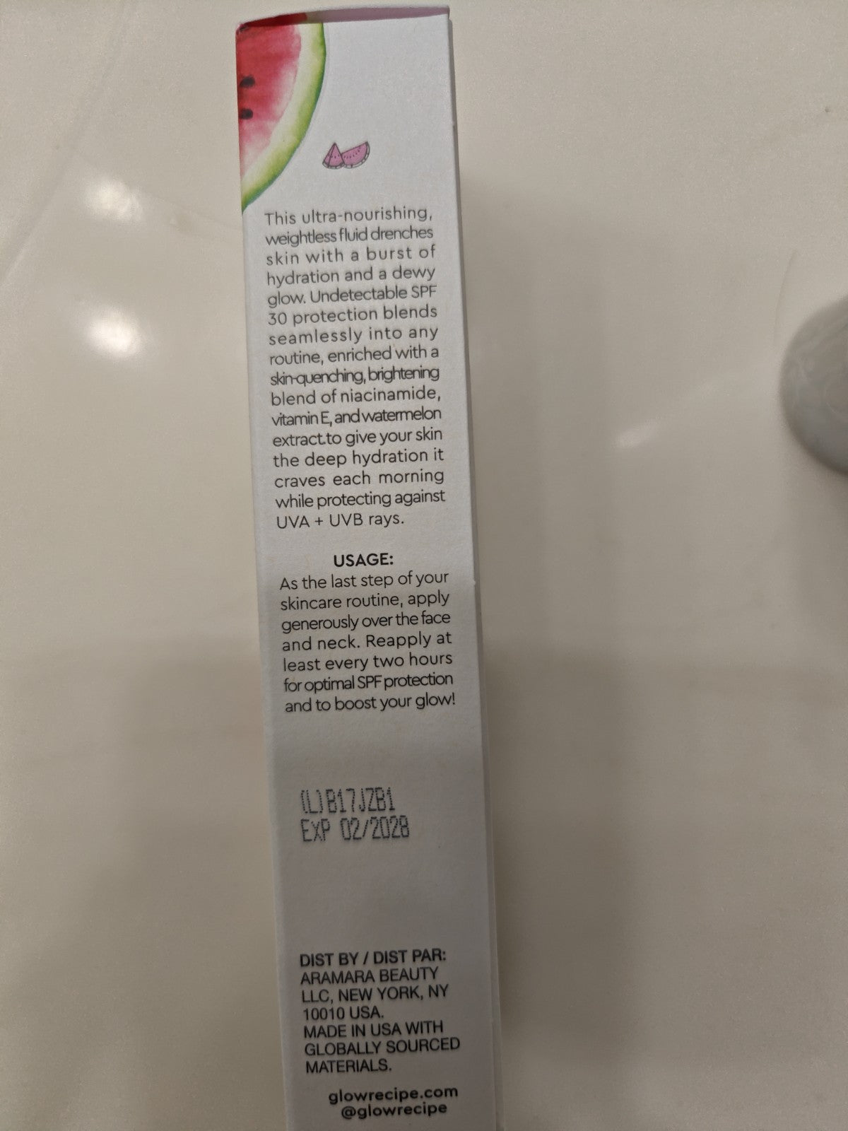 Hydrating Sunscreen Fluid SPF30 Watermelon Dew Shield - 1.69oz