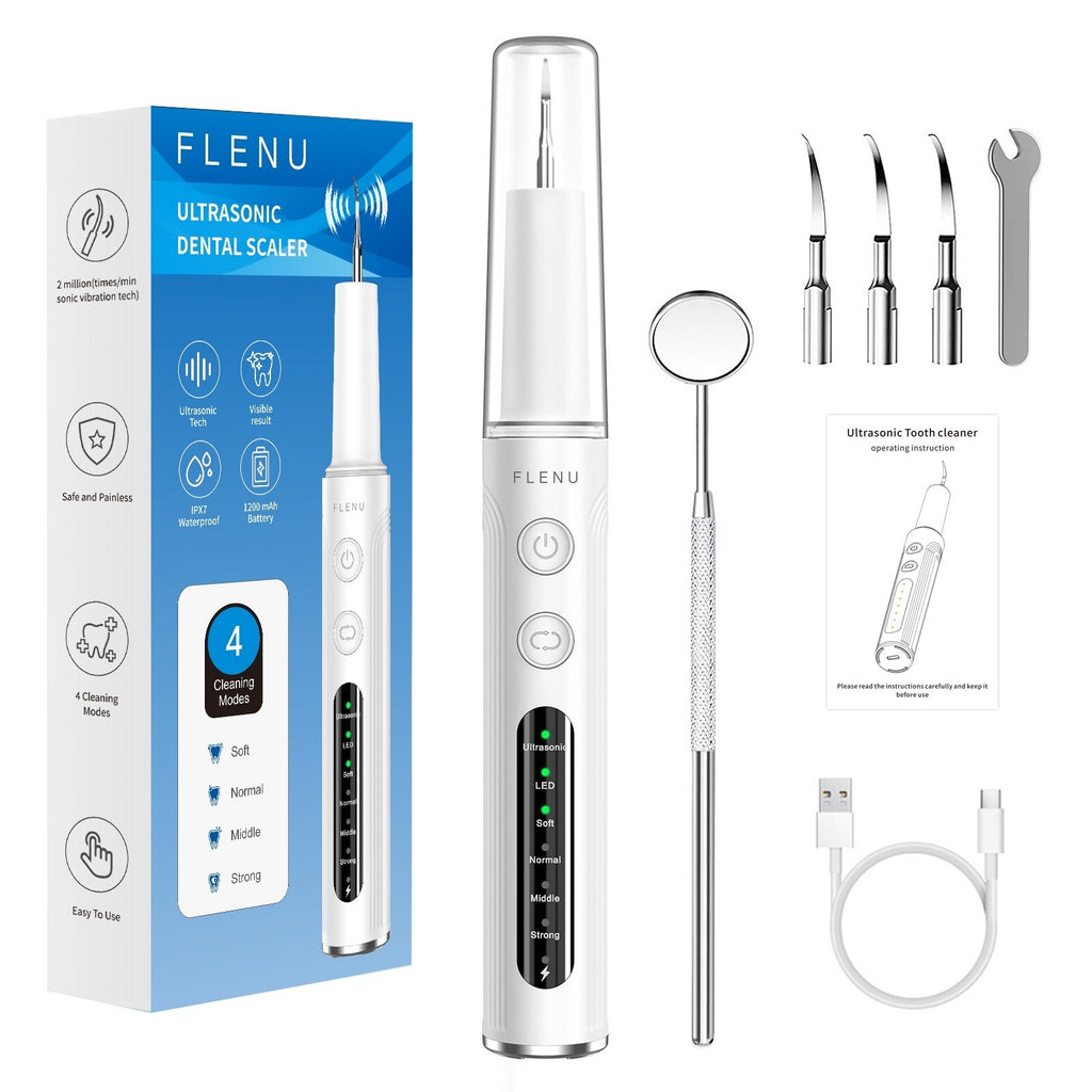 Ultrasonic Tooth Cleaner Tartar & Plaque Remover Kit - Electric Dental Scaler