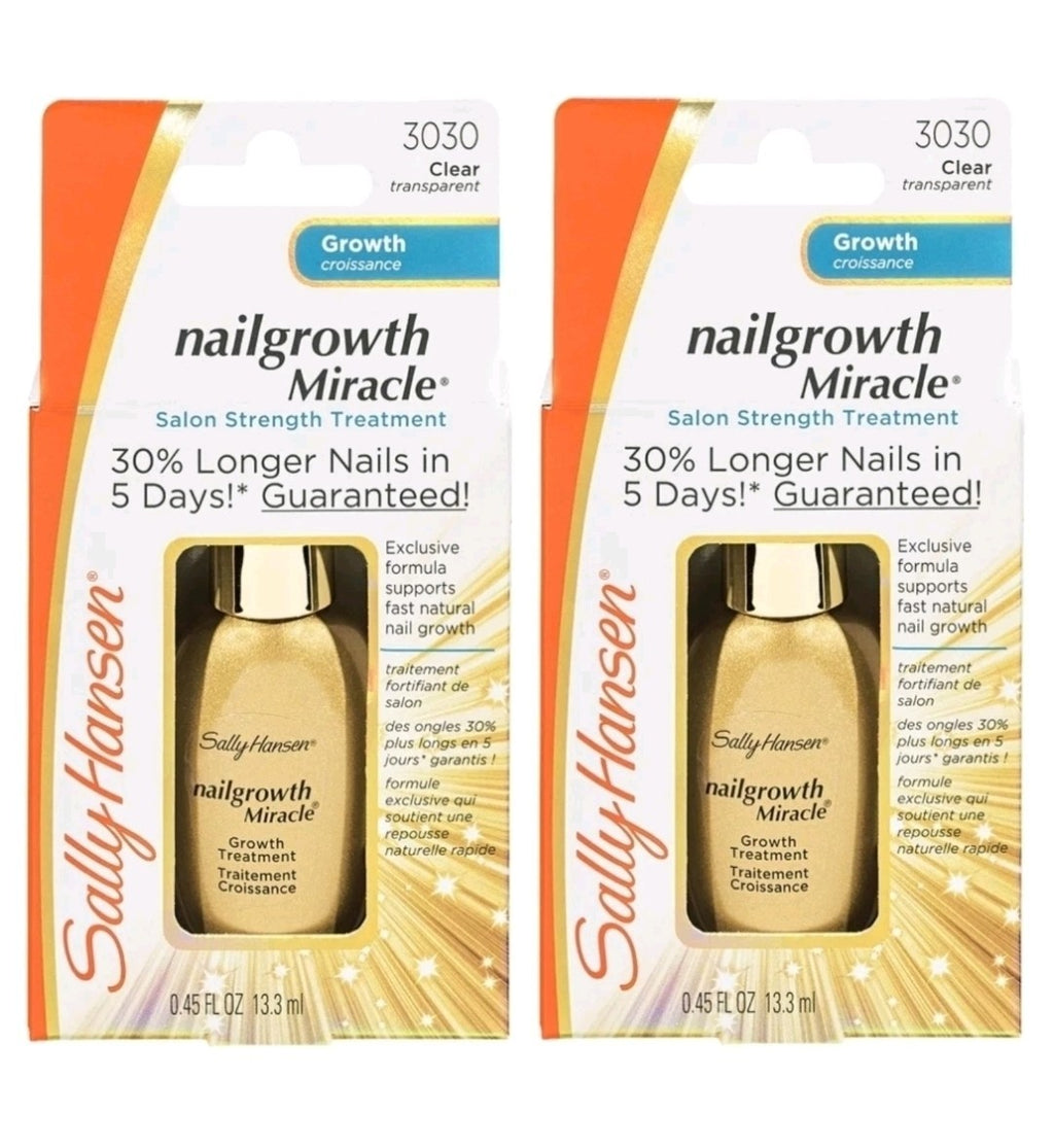 Nail Growth Treatment 2 Pack - Clear Nail Strengthener & Growth Serum