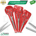 Professional Hair Cutting Scissors Set 3 Pcs - Thinning & Grooming Shears 5.5 & 6.5 Inches