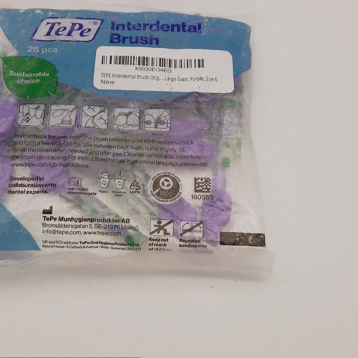 Interdental Brushes Soft Dental Cleaning Set 25 Pack 1.1mm