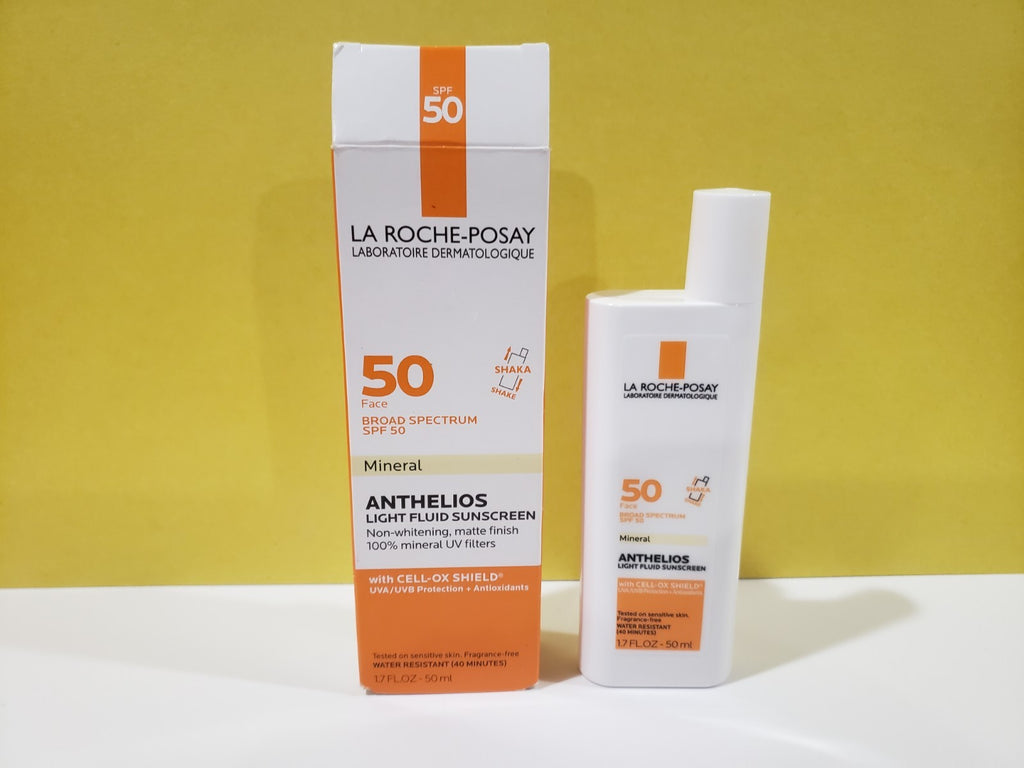 Mineral SPF 50 Sunscreen Light Fluid for Sensitive Skin - Non-Greasy, Water-Resistant