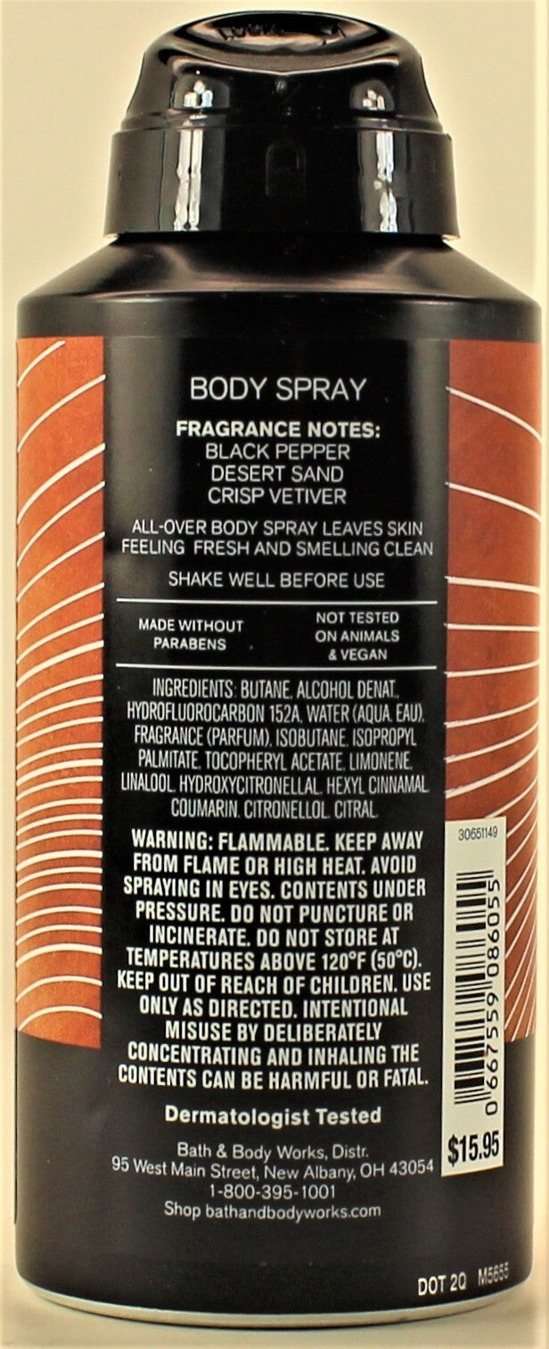 Deodorizing Body Spray for Men - Canyon Scent, 3.7oz, Pack of 3