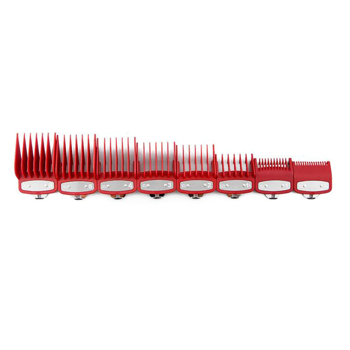 8PCS Metal Hair Clipper Guide Combs for WAHL Trimmers - Adjustable Guard Attachments