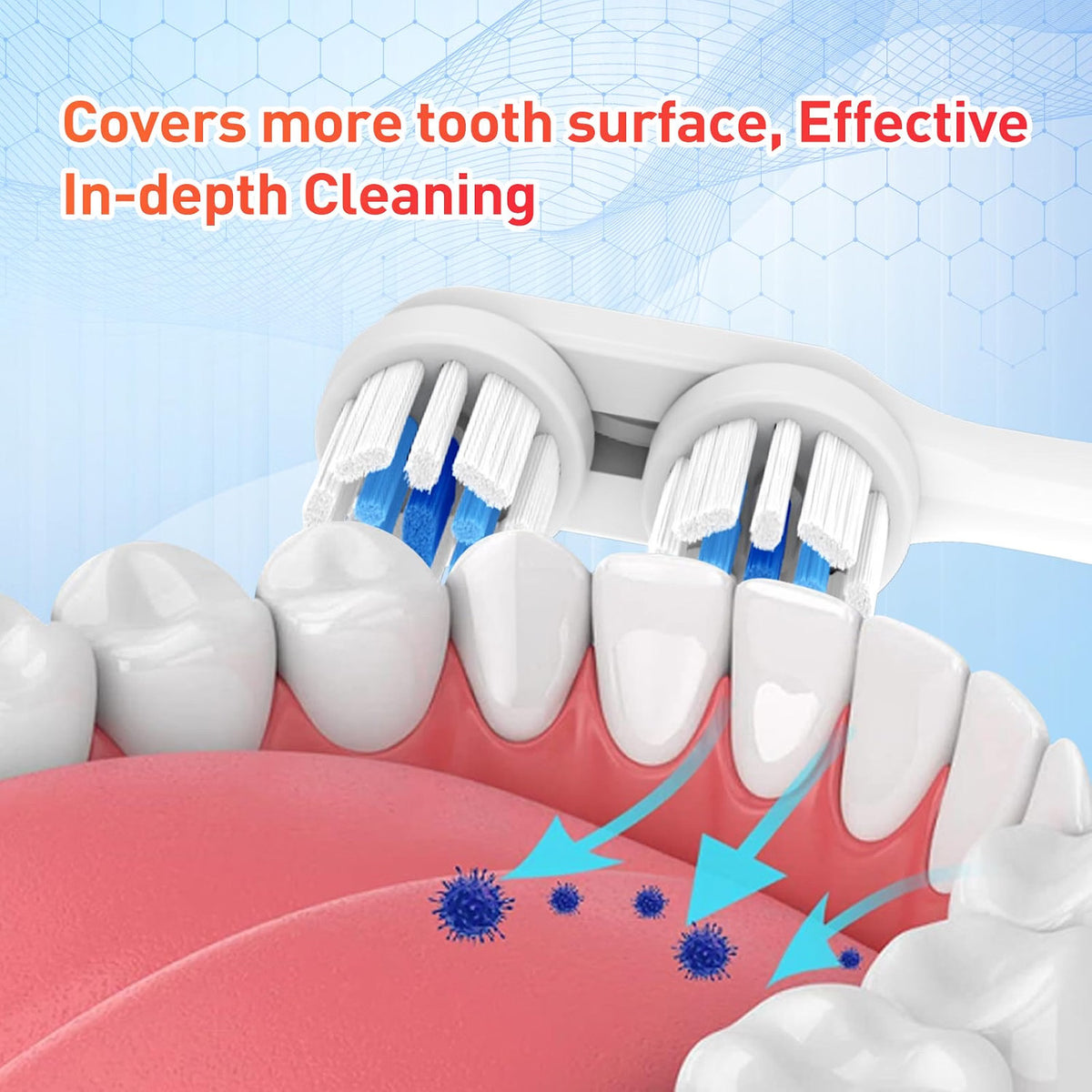 Replacement Toothbrush Heads for Old Version Spinbrush PRO Clean & WHITEN - 8 Pack