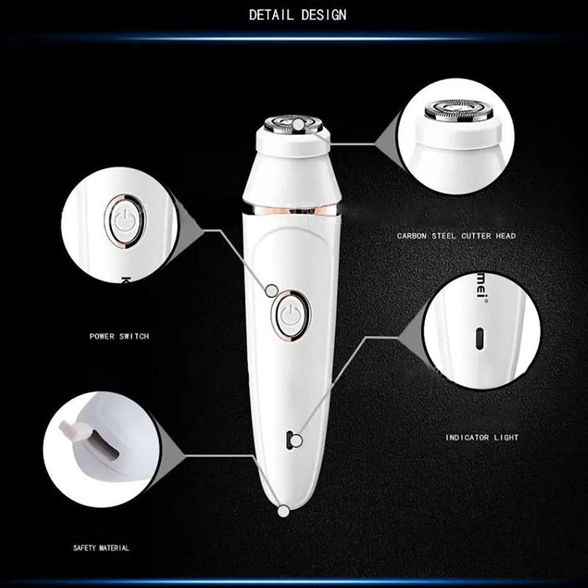 7-in-1 Women's Electric Razor & Dermaplaning Kit for Face & Body