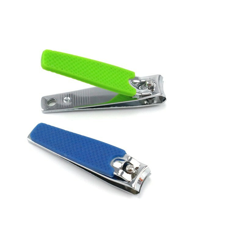 6 Pack Toenail Clippers with Silicone Grip - Stainless Steel & Easy Handle