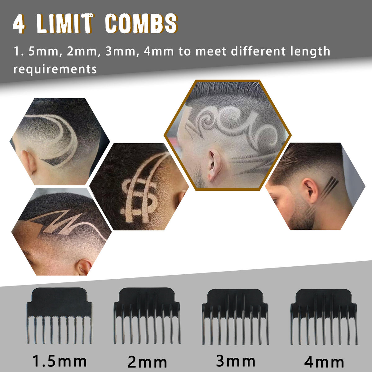 Professional Cordless Hair Clippers & Beard Trimmer with LCD Display
