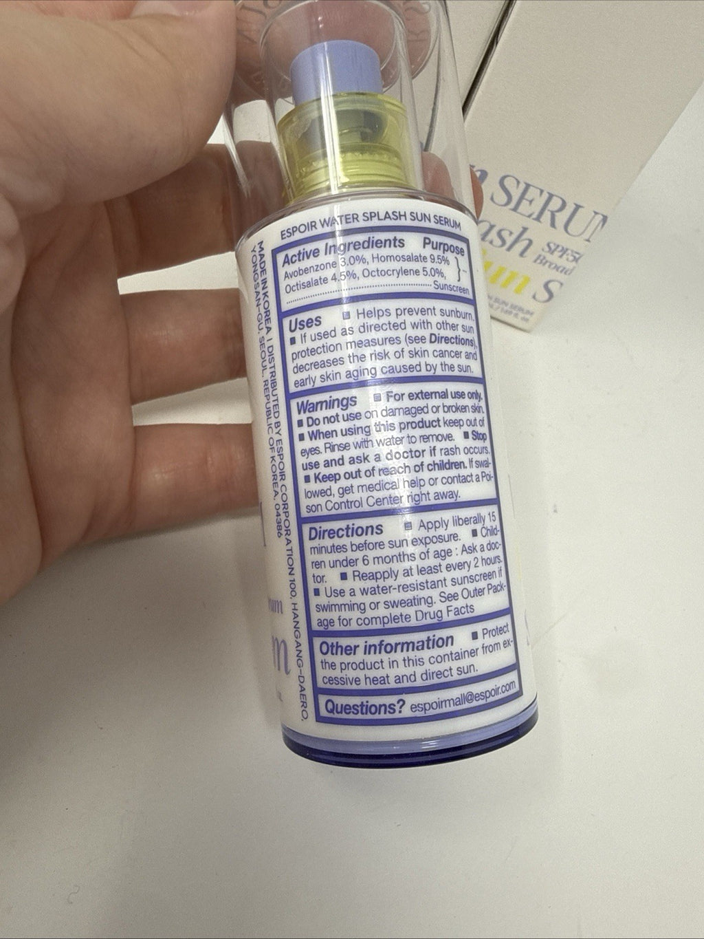 SPF 50 Water Splash Sun Serum Sunscreen - 1.69 Fl Oz (50ml) Pack of 2