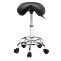 Adjustable Hydraulic Salon Stool with 5 Casters and 360° Swivel