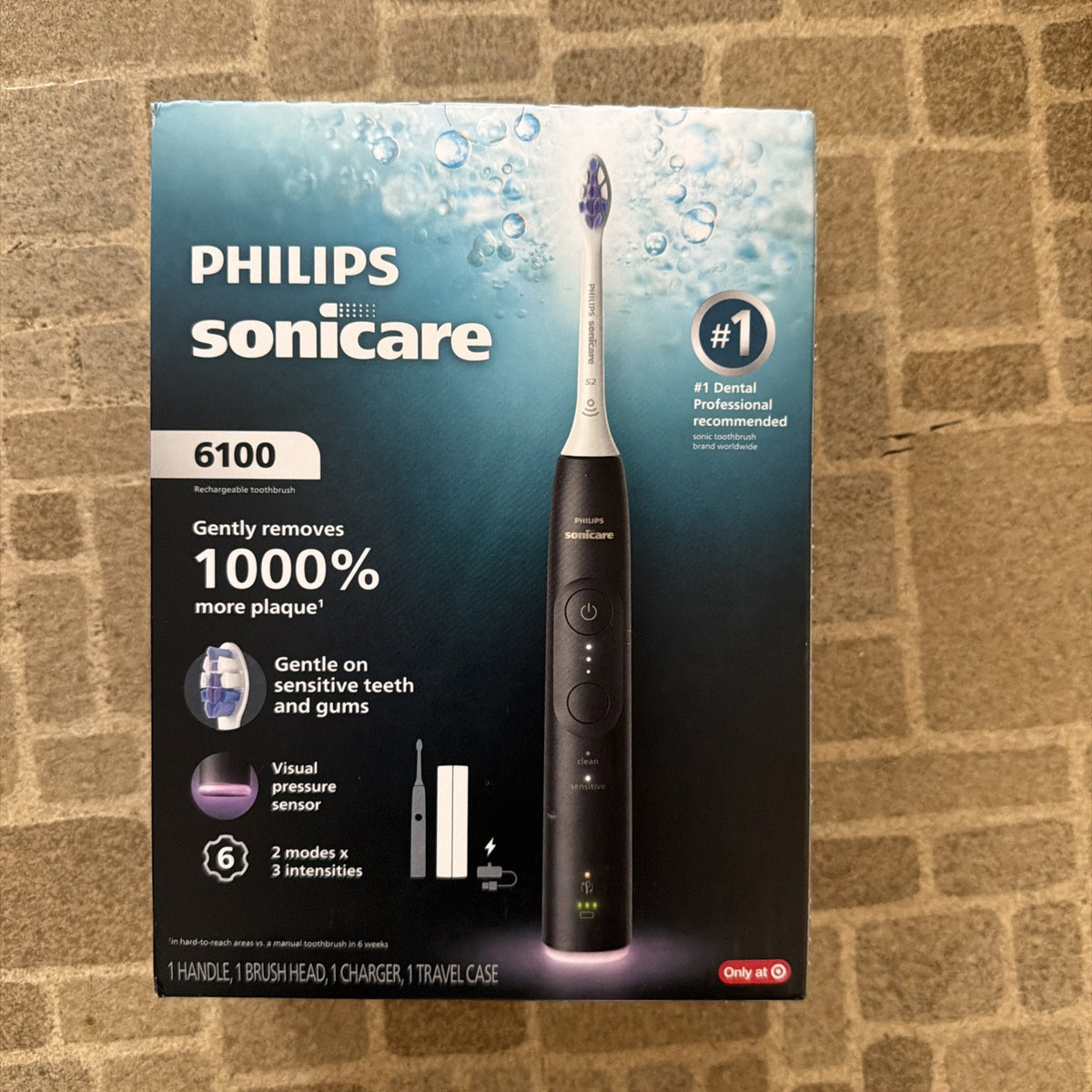 Rechargeable Electric Toothbrush with Travel Case - Black