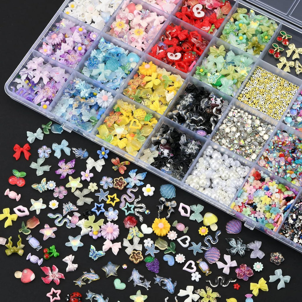 9000 Pcs Nail Art Gems Charms Set for Nails Design & Decoration