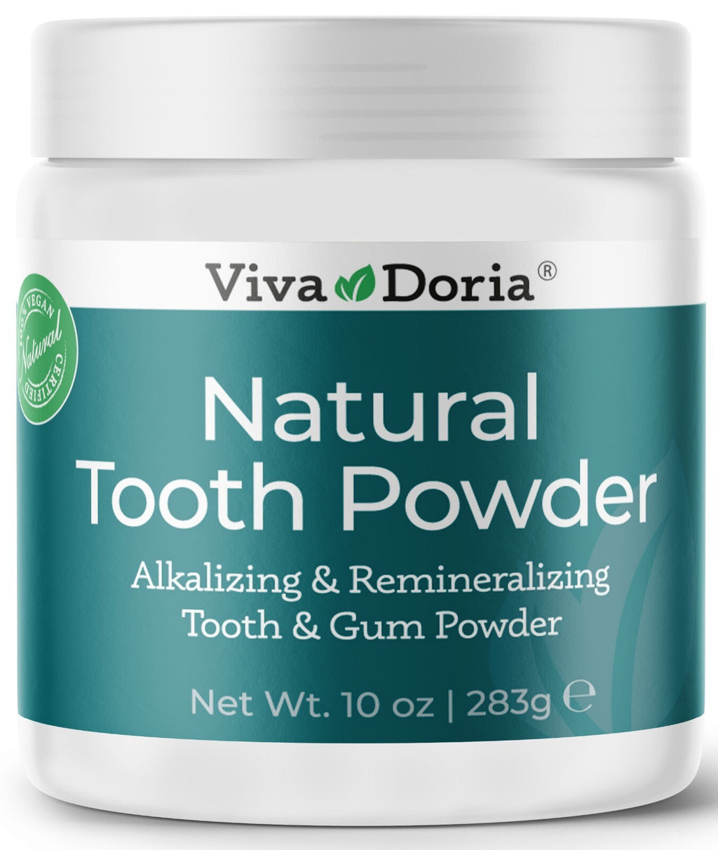 Natural Remineralizing Tooth Powder 10 oz - Oral Care for Healthy Teeth and Gums