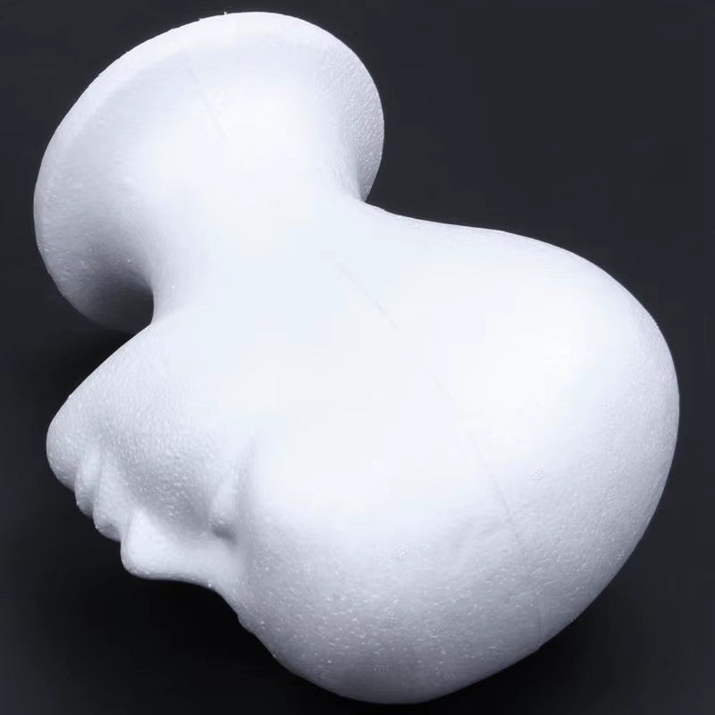 Female Foam Mannequin Head for Hat Wig Display Stand White