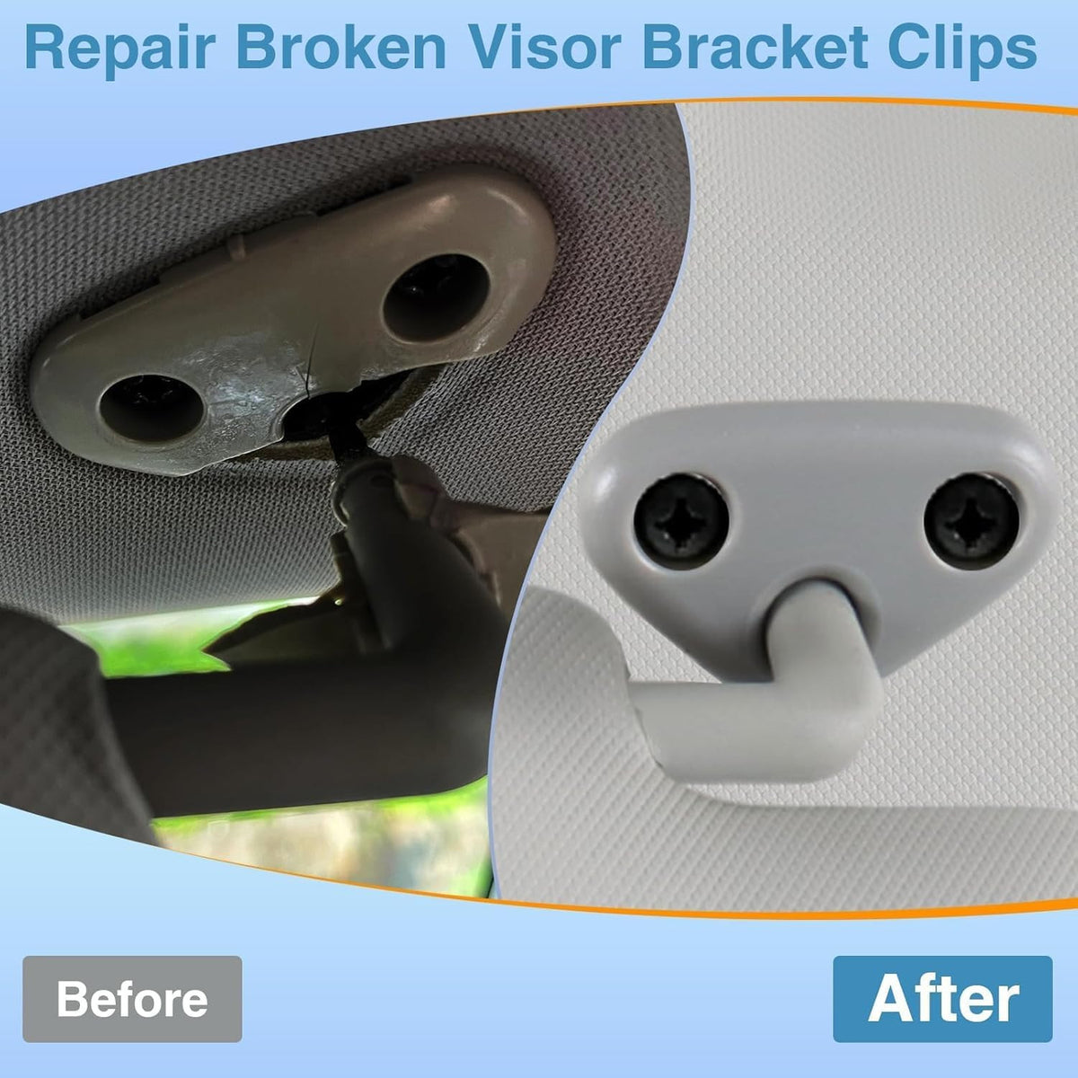 Sun Visor Mount Clip for Subaru Forester, Impreza, Crosstrek - Gray