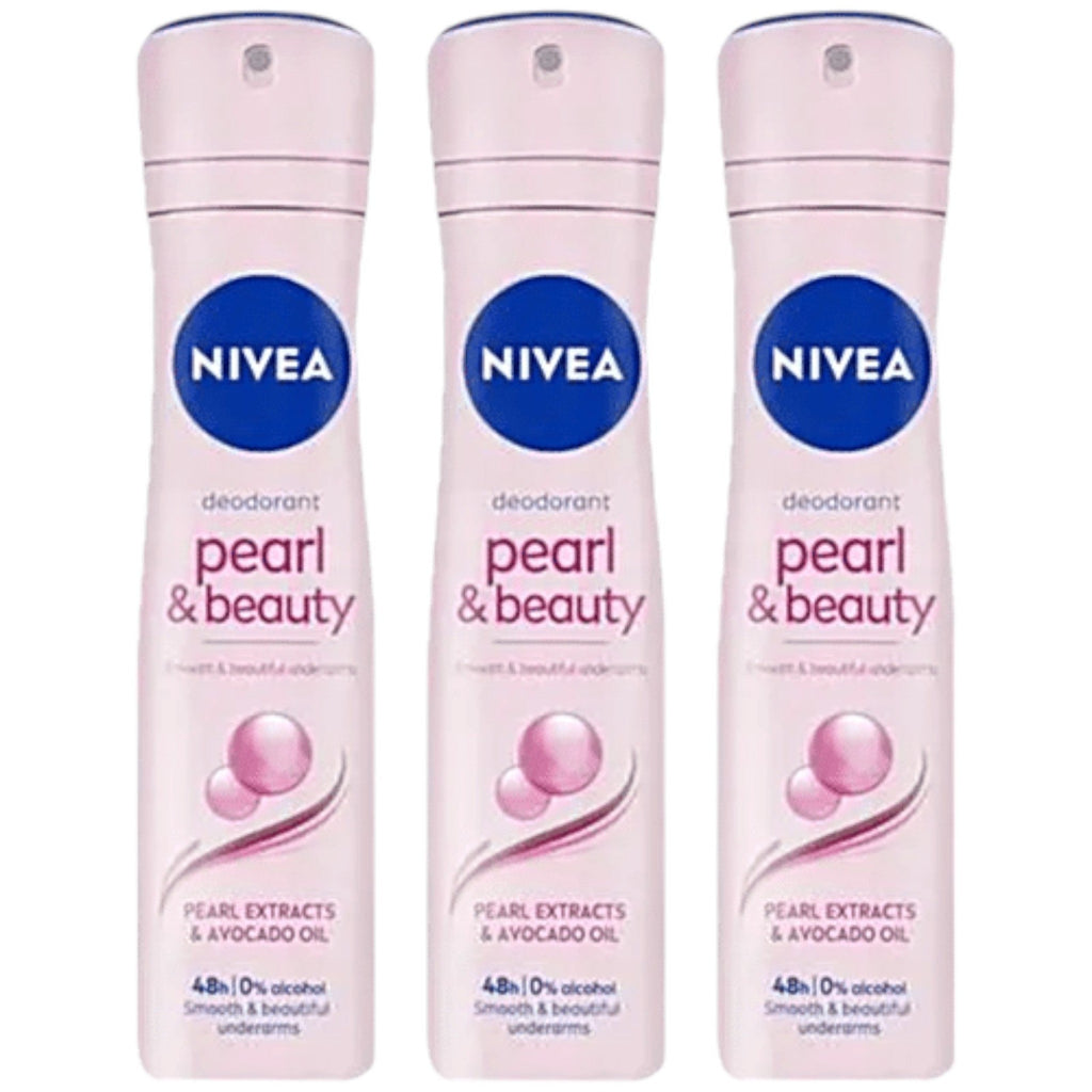 Nivea Pearl & Beauty Antiperspirant Deodorant Spray 3 Pack - 48 Hour Freshness