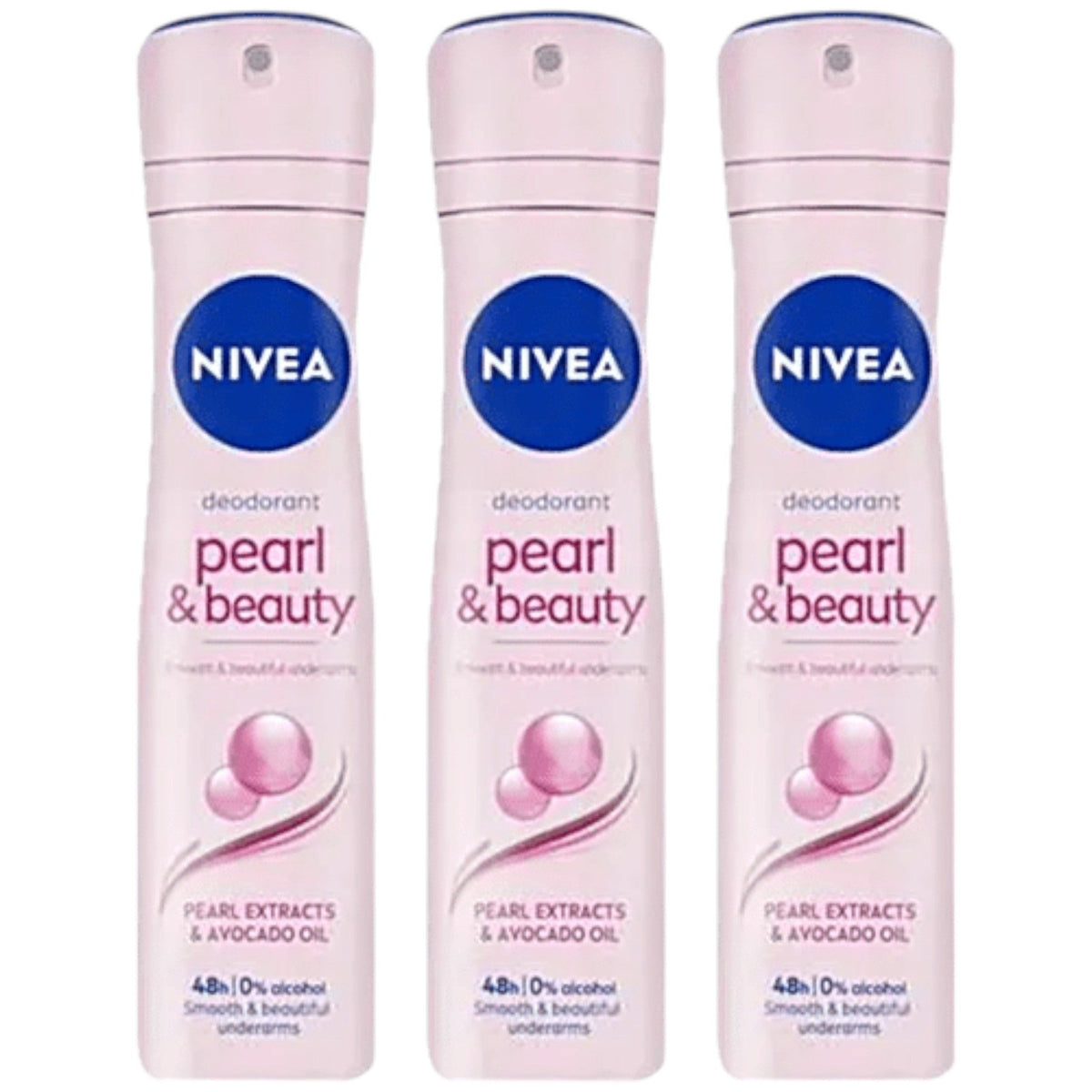 Nivea Pearl & Beauty Antiperspirant Deodorant Spray 3 Pack - 48 Hour Freshness