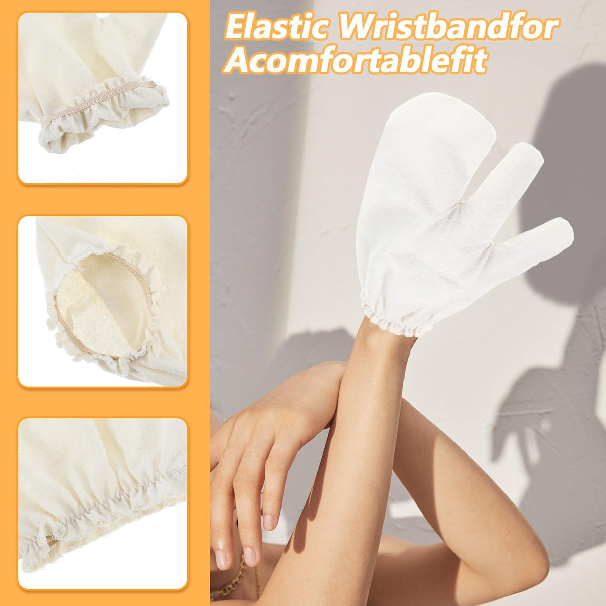 Raw Silk Exfoliating Gloves - Ayurvedic Skin Massage Mitts Set of 2