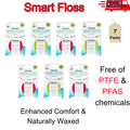 Natural Cardamom Flavored Dental Floss Pack of 7 - Gentle, Expanding, Soft & Strong