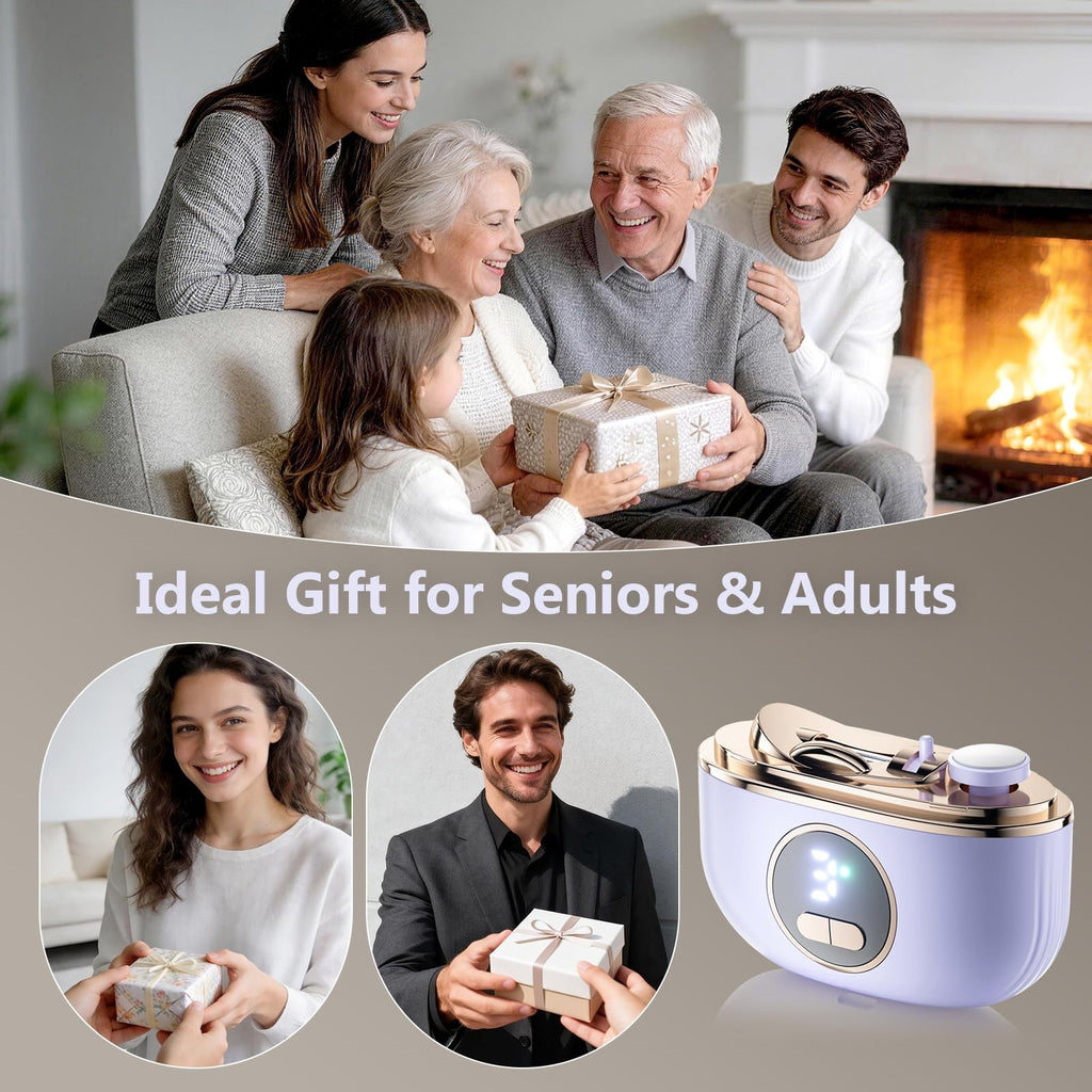 Electric Nail Clippers 2-in-1 Nail Trimmer & Polisher for Seniors & All Ages