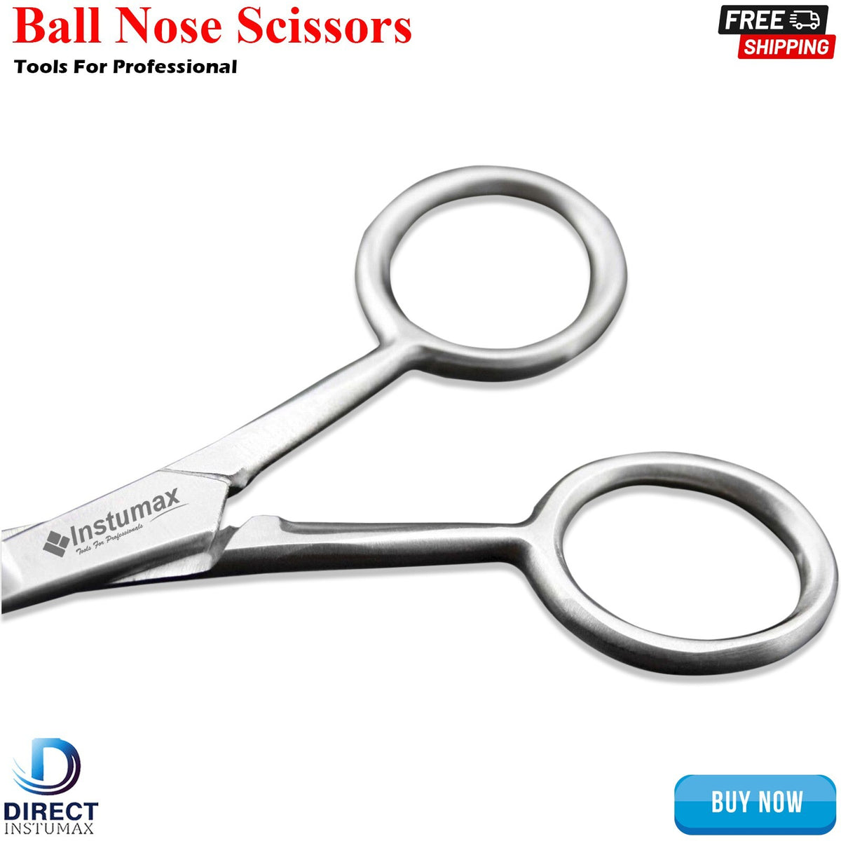Grooming Ear & Nose Hair Trimmer Scissors with Rounded Tips