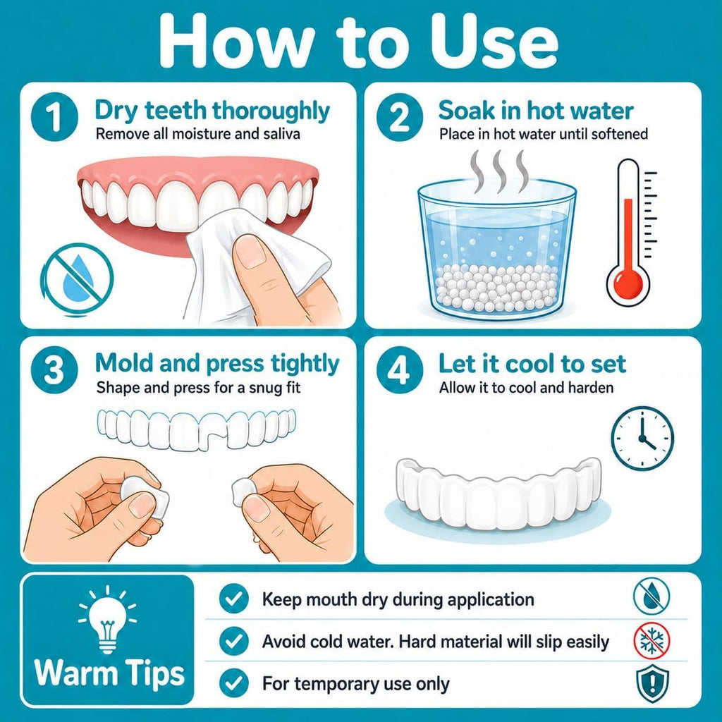 Thermoplastic Moldable Beads for DIY Tooth Repair and Crafts - 10.9 oz