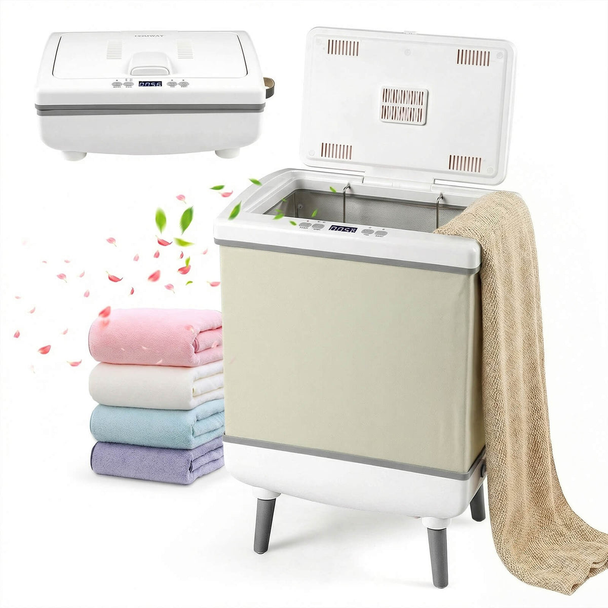 Large 35L Towel Warmer with Heating, Drying, Timer & Child Lock