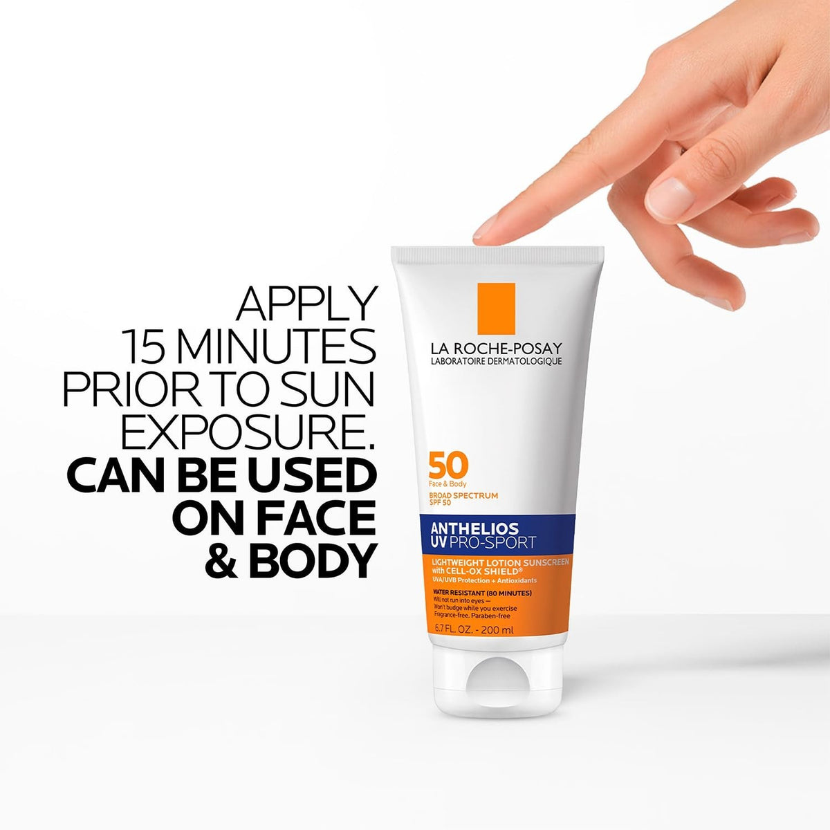 SPF 50 Water-Resistant Sunscreen for Face & Body - Long-Lasting UV Protection