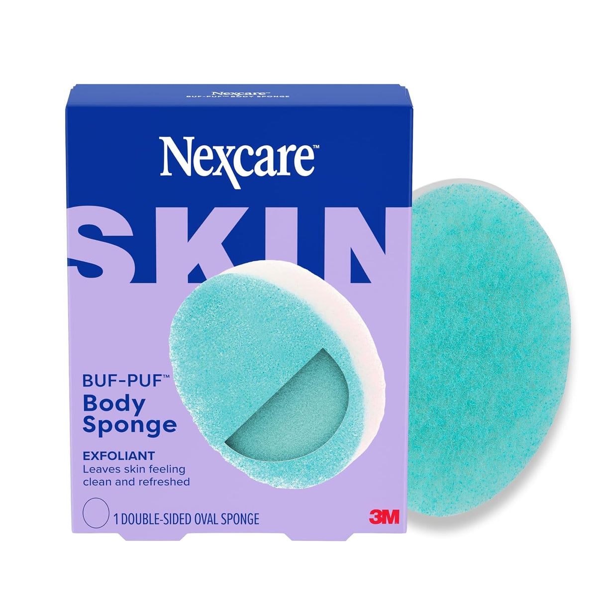 Double-Sided Body Sponge for Exfoliation - 5 Pack