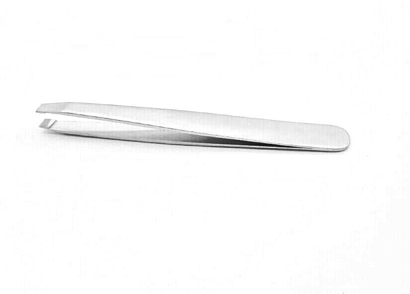 Stainless Steel Slant Tip Tweezers - Professional Personal Care Tool