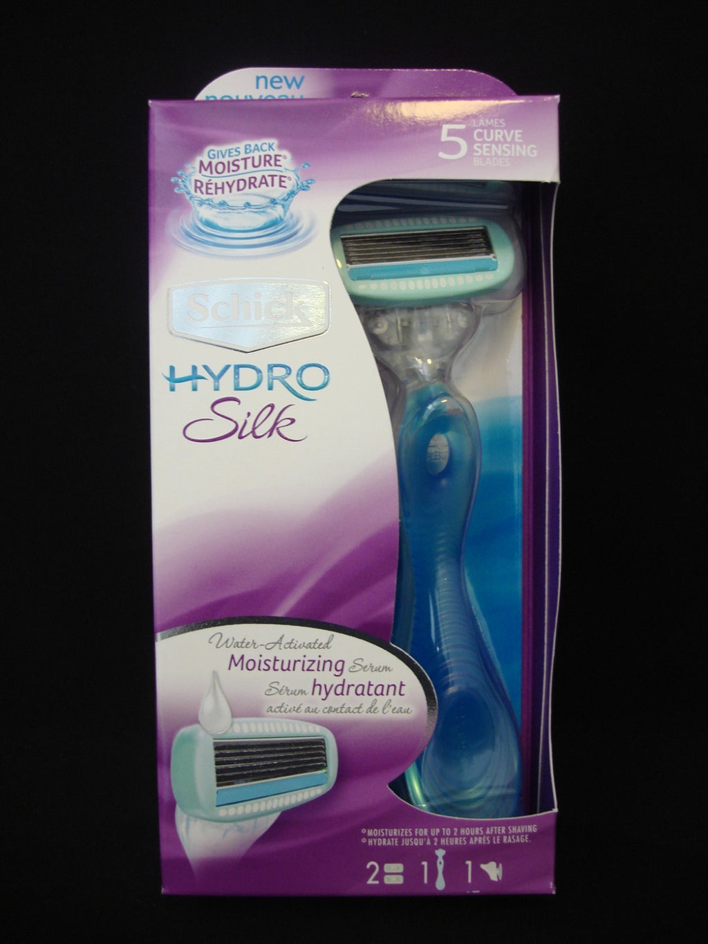 Schick Hydro Silk Water-Activated Moisturizing Razor Set - 1 Handle, 2 Cartridges