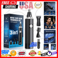 Men's 3-in-1 Nose Ear Eyebrow Facial Hair Trimmer Waterproof Rechargeable
