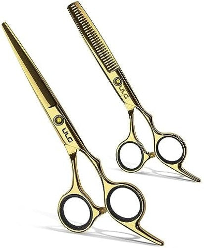 Professional Hair Cutting Scissors Thinning Shears Kit - 6.5 Inch Japanese Stainless Steel
