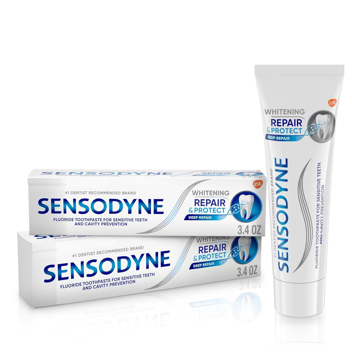 Whitening Toothpaste with Repair and Sensitivity Protection - 3.4oz, 12 Pack
