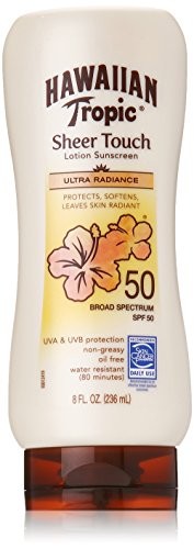 SPF 50 Sunscreen Lotion Pack - Hawaiian Tropic Sheer Touch, 8 Oz