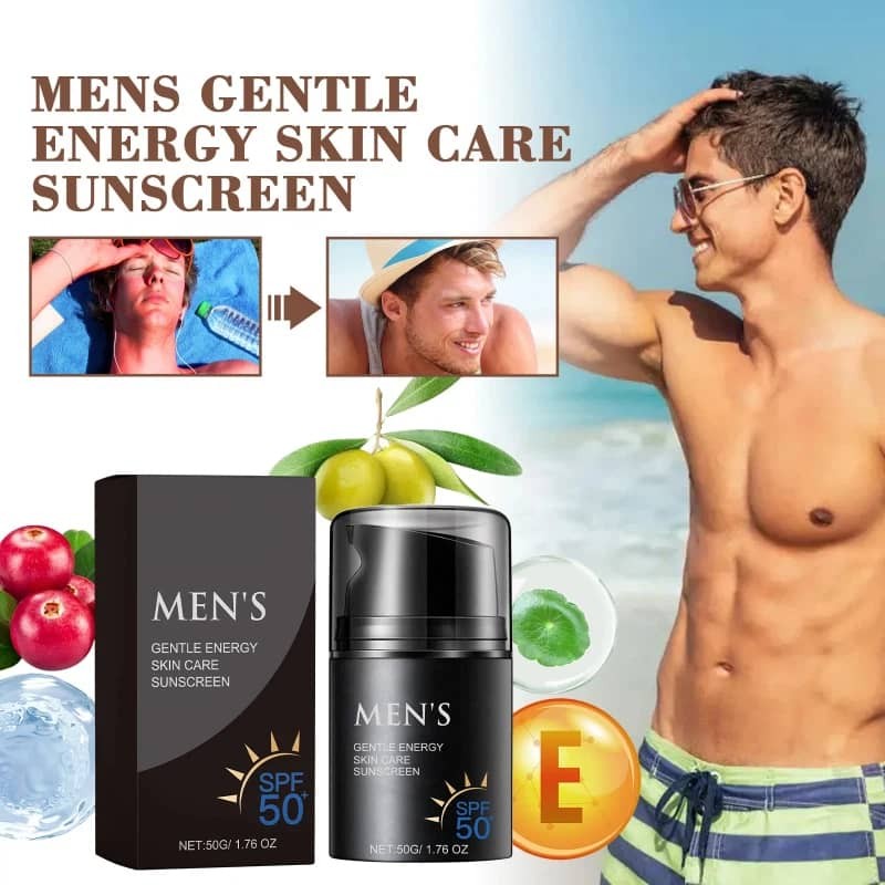 Men's SPF50+ Sunscreen Cream Outdoor Moisturizer Sunblock UV Protection