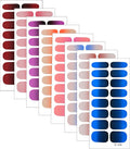 Gel Nail Stickers 8 Sheets Semi-Cured UV Ready Nail Wraps for Salon-Quality Manicure