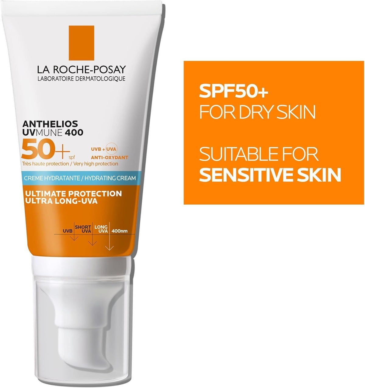 SPF 50+ Hydrating Sunscreen Cream for Sensitive Skin 50ml