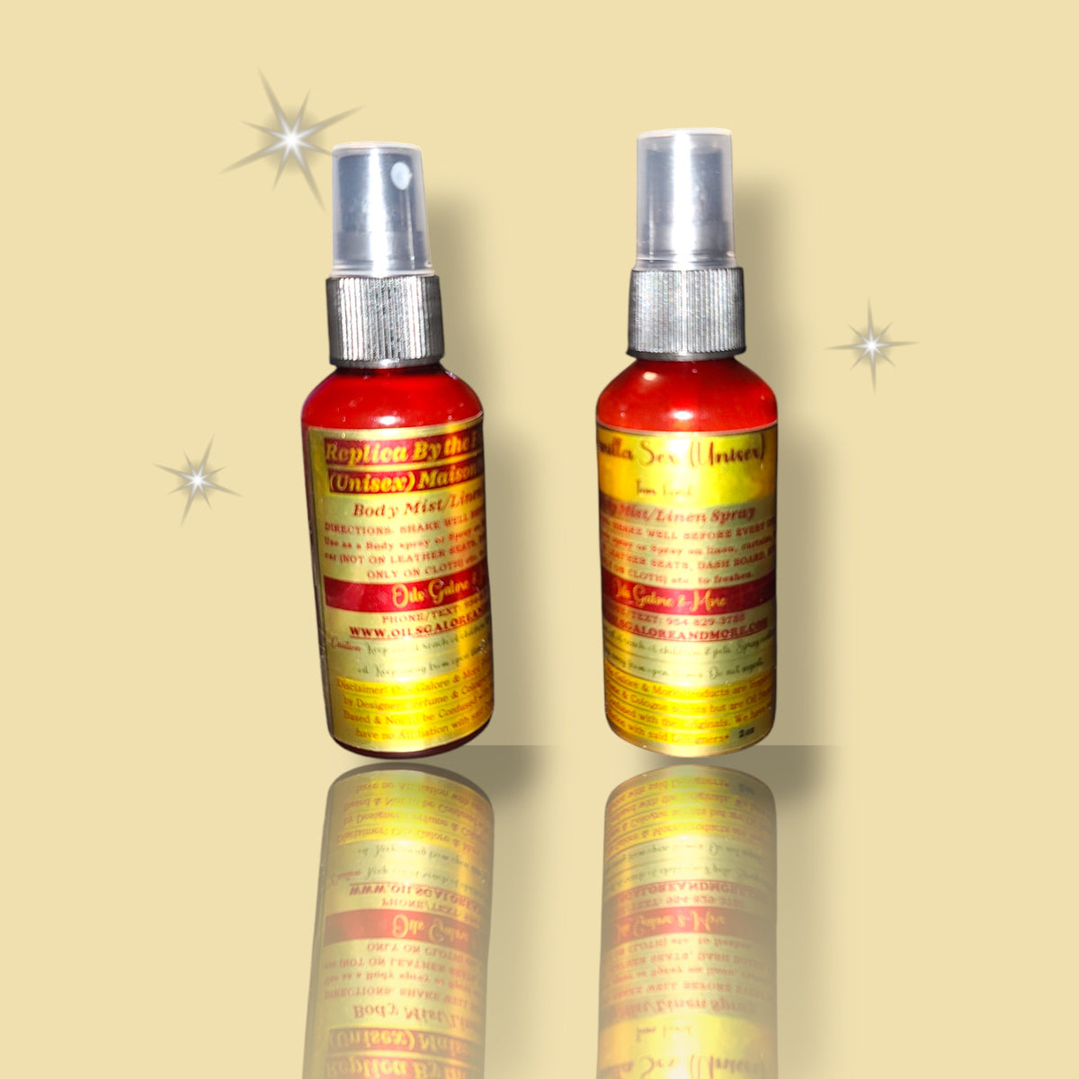 Customizable Long-Lasting Body Mist and Linen Spray Set - 2 oz