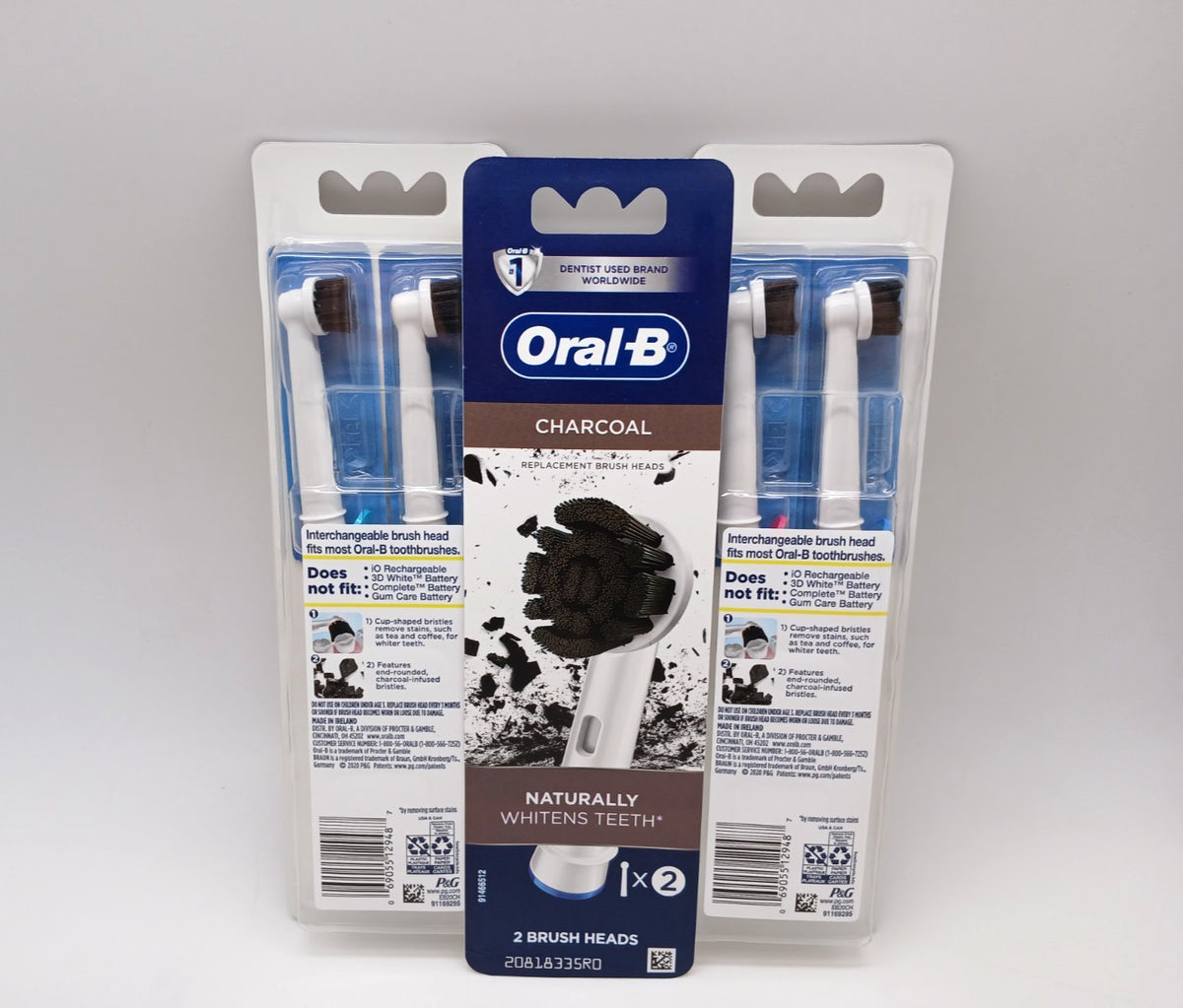 Oral-B Charcoal Toothbrush Heads Replacement Pack Soft Bristle 6 Count