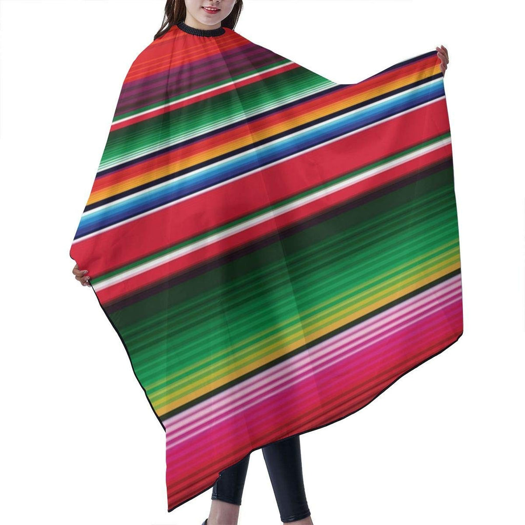 Colorful Mexican Stripes Barber Cape - Professional Haircut Apron for Salon & Home