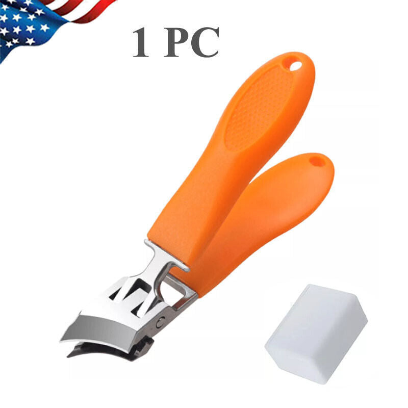 Wide Jaw Opening Anti-Splash Curved Nail Clipper - Safe & Precise Trimming