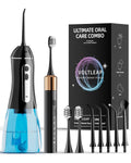 Electric Toothbrush with Water Flosser Set - Sonic Power, 5 Modes, 2 Brush Heads