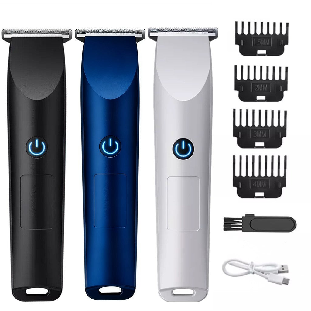 Men's Rechargeable Electric Beard Trimmer Razor with Multiple Combs USB